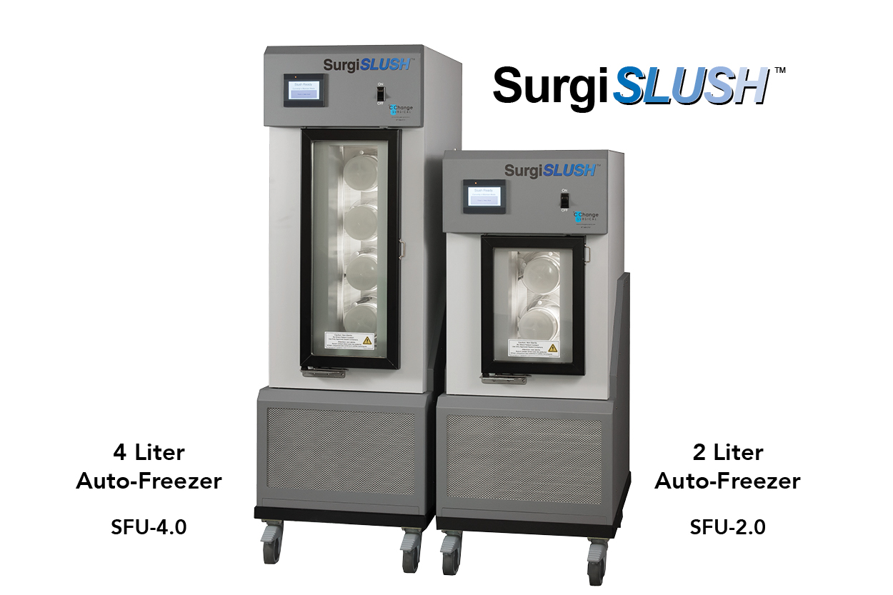 SurgiSLUSH™️ two liter and four liter auto-freezers side by side